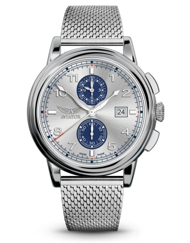 Zegarek Aviator Douglas Quartz Chronograph V.2.45.0.413.5 (V24504135)