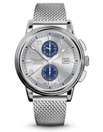 Zegarek Aviator Douglas Quartz Chronograph V.2.45.0.413.5 (V24504135)