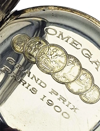 Srebrna 0.800 Omega Grand Prix Paris 1900 - doskonały stan!