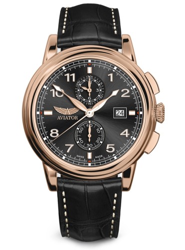 Zegarek Aviator Douglas Quartz Chronograph V.2.45.2.406.4 (V24524064)