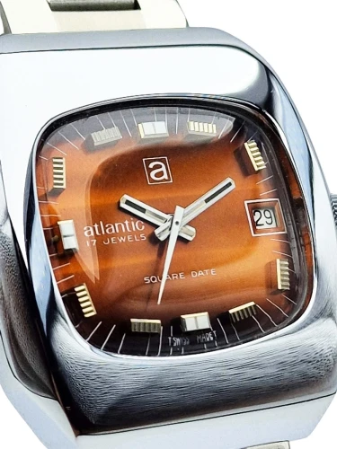 Atlantic Square Date 17 Jewels FHF 969 - piękna renowacja!