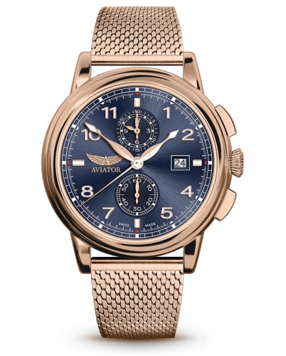 Zegarek Aviator Douglas Quartz Chronograph V.2.45.2.408.5 (V24524085)