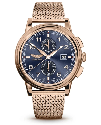 Zegarek Aviator Douglas Quartz Chronograph V.2.45.2.408.5 (V24524085)