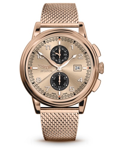 Zegarek Aviator Douglas Quartz Chronograph V.2.45.2.410.5 (V24524105)