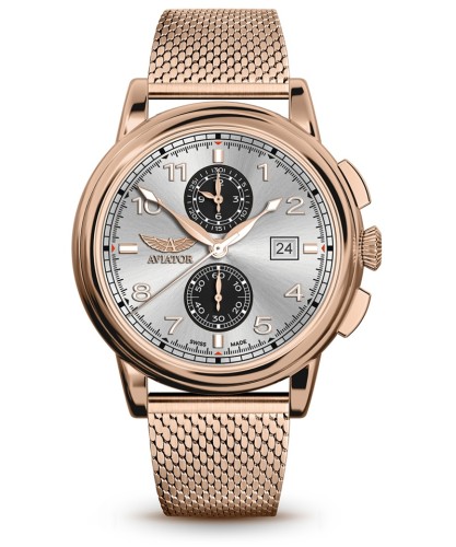 Zegarek Aviator Douglas Quartz Chronograph V.2.45.2.412.5 (V24524125)