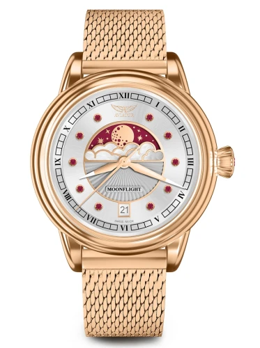 Zegarek Aviator Douglas Moonflight Gemstone Red Ruby Limited Edition V.1.33.2.420.5 (V13324205)