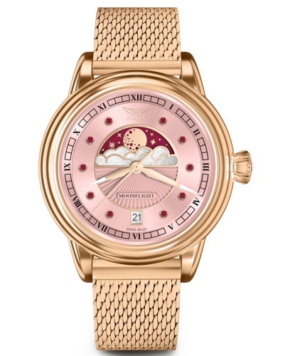 Zegarek Aviator Douglas Moonflight Gemstone Red Ruby Limited Edition V.1.33.2.418.5 (V13324185)