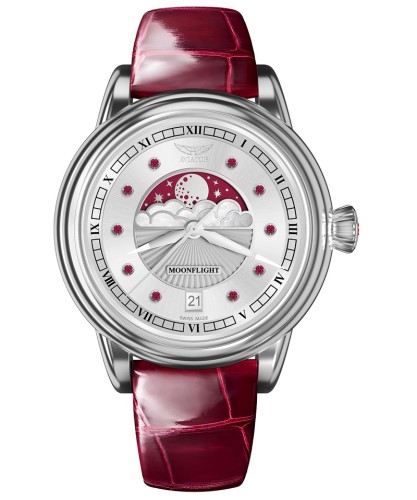 Zegarek Aviator Douglas Moonflight Gemstone Red Ruby Limited Edition V.1.33.0.419.4 (V13304194)