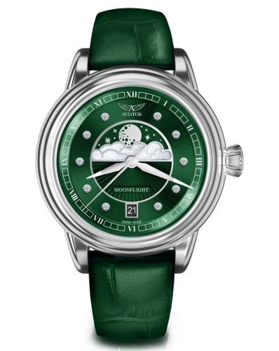 Zegarek Aviator Douglas Moonflight Diamond Polska Edycja V.1.33.0.390.4 (V13303904)