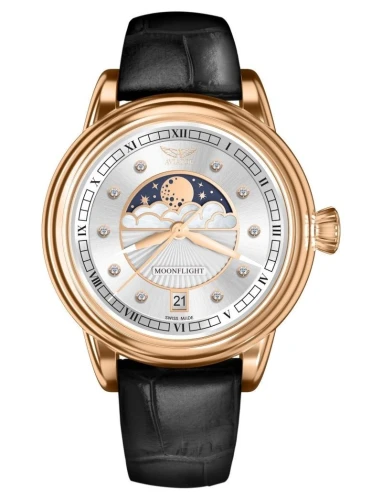 Zegarek Aviator Douglas Moonflight Diamond Edition V.1.33.2.382.4 (V13323824)