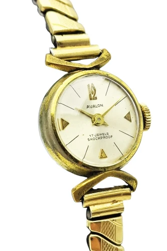 Pozłacany Avalon 17 Jewels - dobry stan!