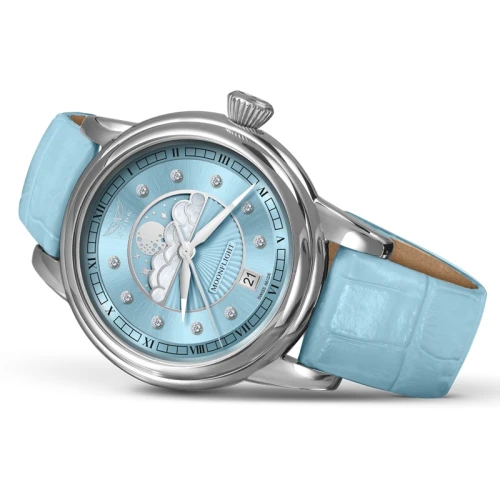Zegarek Aviator Douglas Moonflight Ice Blue Diamond Limited Edition V.1.33.0.359.4 (V13303594)