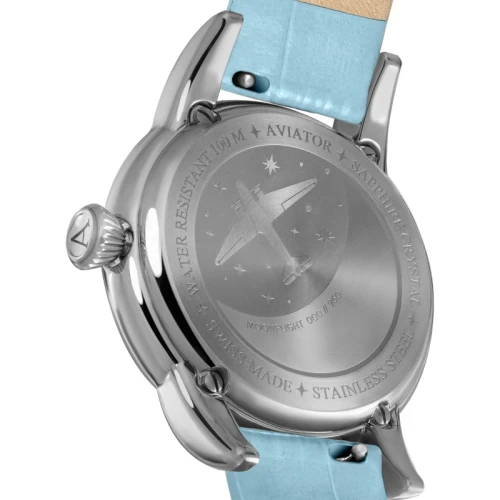 Zegarek Aviator Douglas Moonflight Ice Blue Diamond Limited Edition V.1.33.0.359.4 (V13303594)