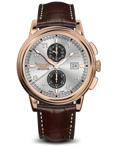 Zegarek Aviator Douglas Quartz Chronograph V.2.45.2.412.0 (V24524120)