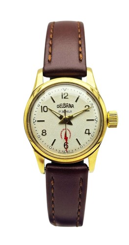Pozłacana Delbana 17 Jewels FEF 400 lata 50. - idealna!