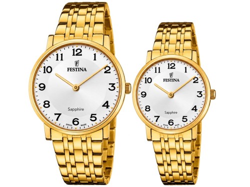 Zestaw dla par Festina Swiss Made 20046/1 + 20048/1 (F200461 + F200481)