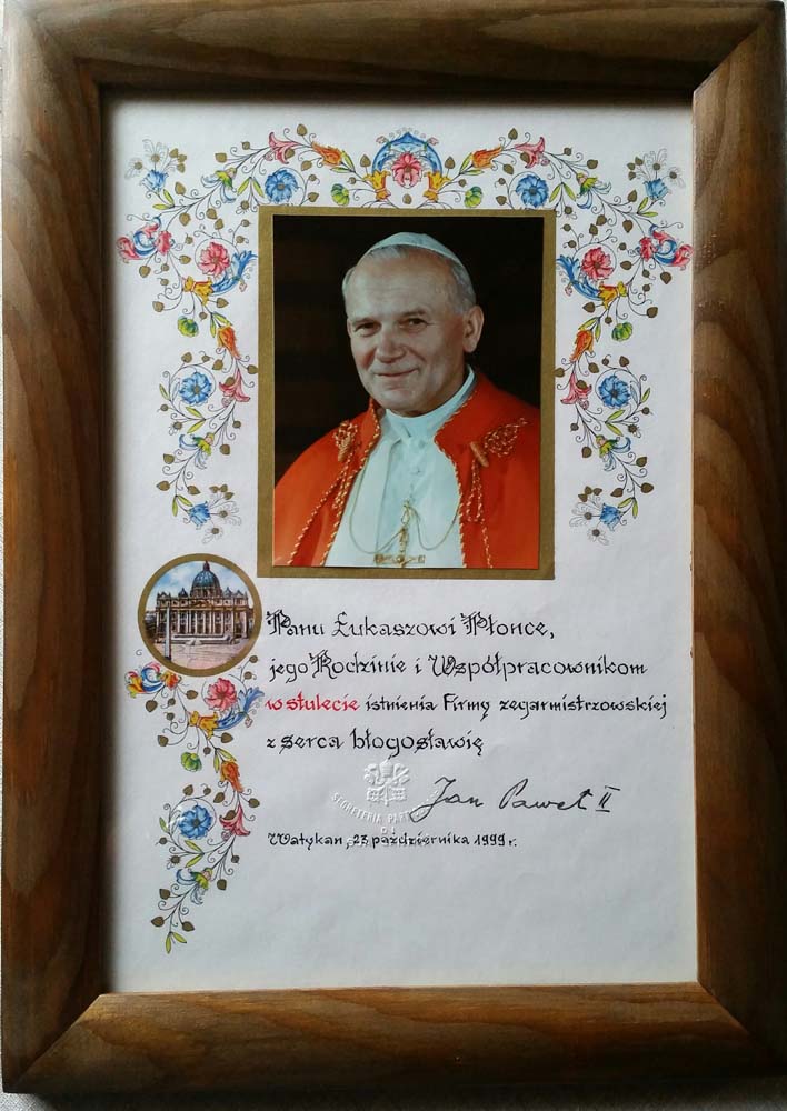 Błogosławieństwo Papieża, Jana Pawła II