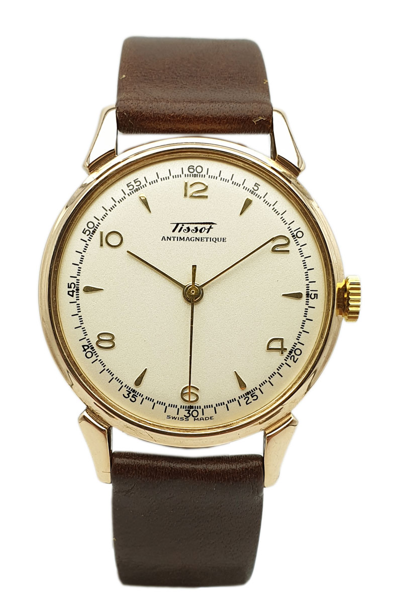 renowacja złotego zegarka - TISSOT - zegarek męski