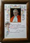 Błogosławieństwo od Papieża Jana Pawła II na 100 lecie firmy