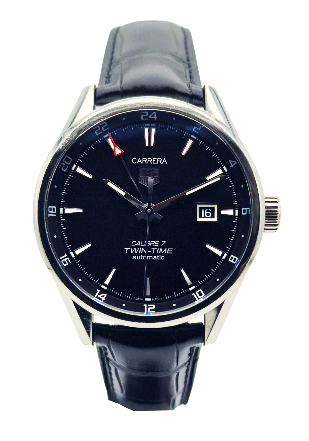 PRZEGLĄD I KONSERWACJA ZEGARKA MECHANICZNEGO TAG HEUER CARRERA CALIBRE 7 TWIN TIME GMT WAR2010.FC6266 - NAPRAWA