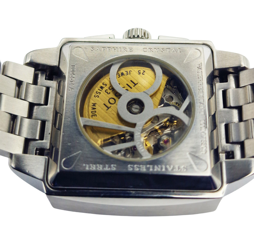 RENOWACJA KOPERTY ZEGARKA TISSOT QUADRATO AUTOMATIC CHRONO VALJOUX