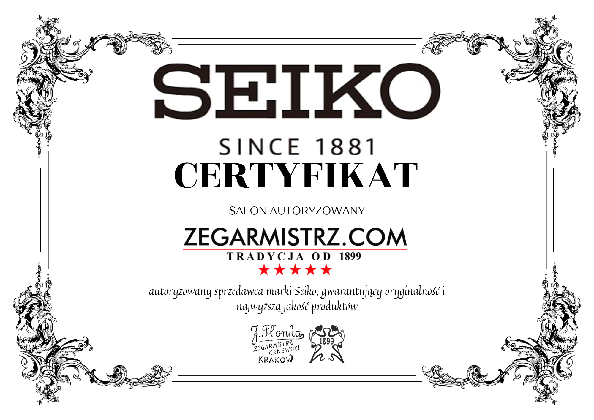 SEIKO ZEGARMISTRZ AUTORYZOWANY