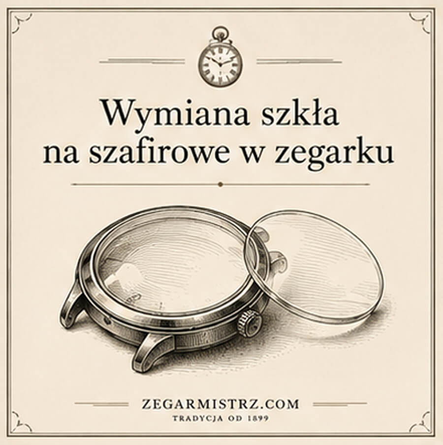 Wymiana szkła mineralnego na szafirowe w zegarku