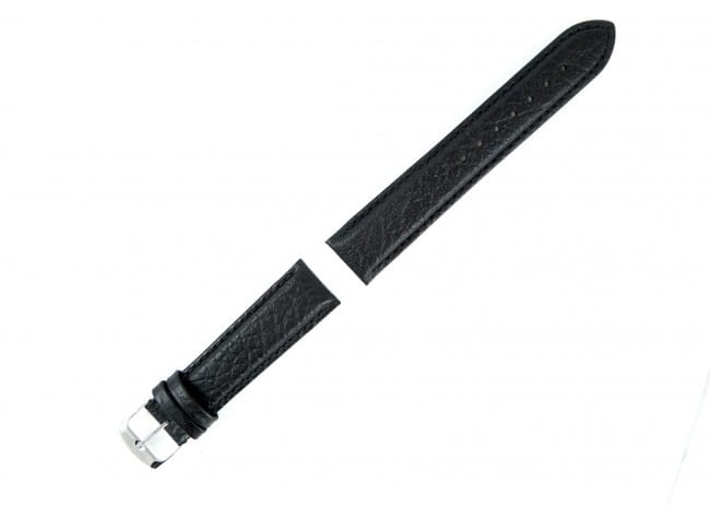 Czarny pasek do zegarka skórzany 00190118S-19mm