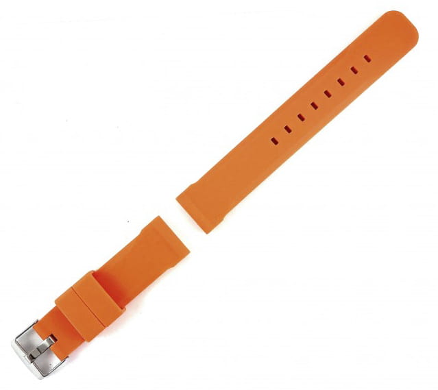 Pomarańczowy pasek do zegarka silikonowy 00102620S-24mm
