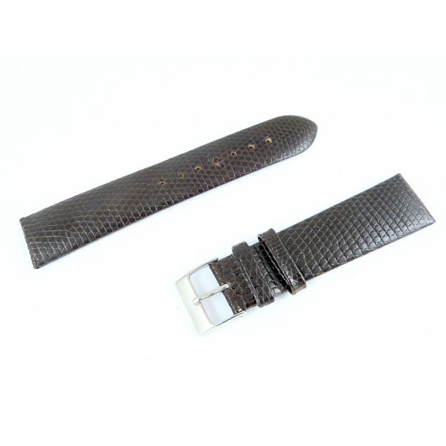 Brązowy pasek do zegarka skórzany ORYGINALNA JASZCZURKA 00760218S-18mm