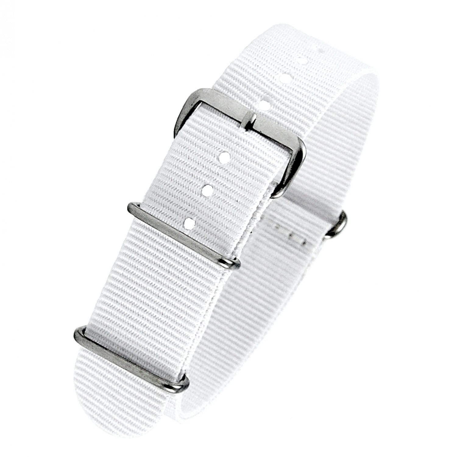 Biały pasek parciany NATO 5101000418S-22mm