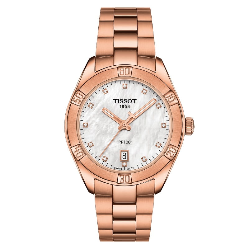 Zegarek Tissot PR100 Lady Sport Chic Diamonds T101.910.33.116.00 (T1019103311600)