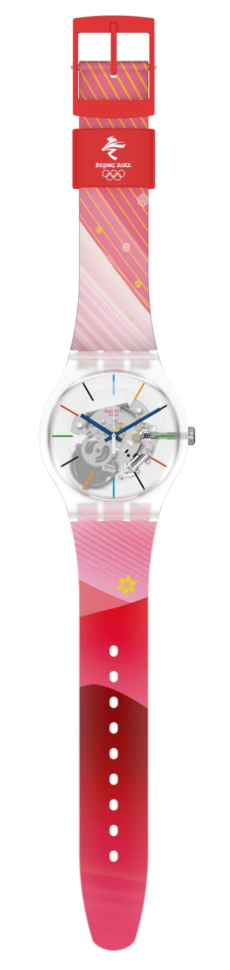 Zegarek Swatch SO29Z105 NEW GENT RED RIVERS AND MOUNTAINS Beijing 2022