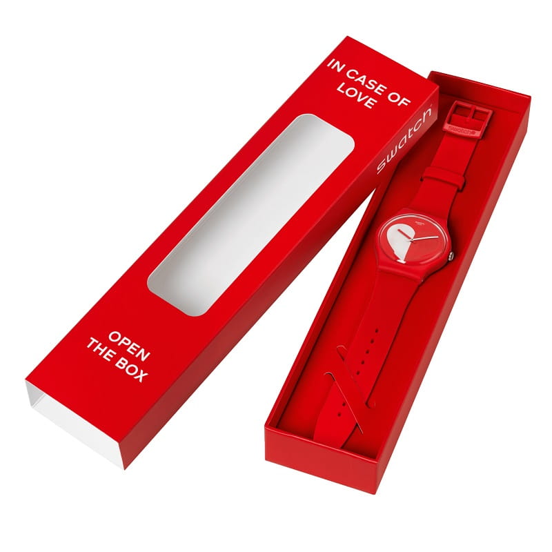 Zegarek Swatch SO29Z112 NEW GENT HALF <3 WHITE Valentine's Day