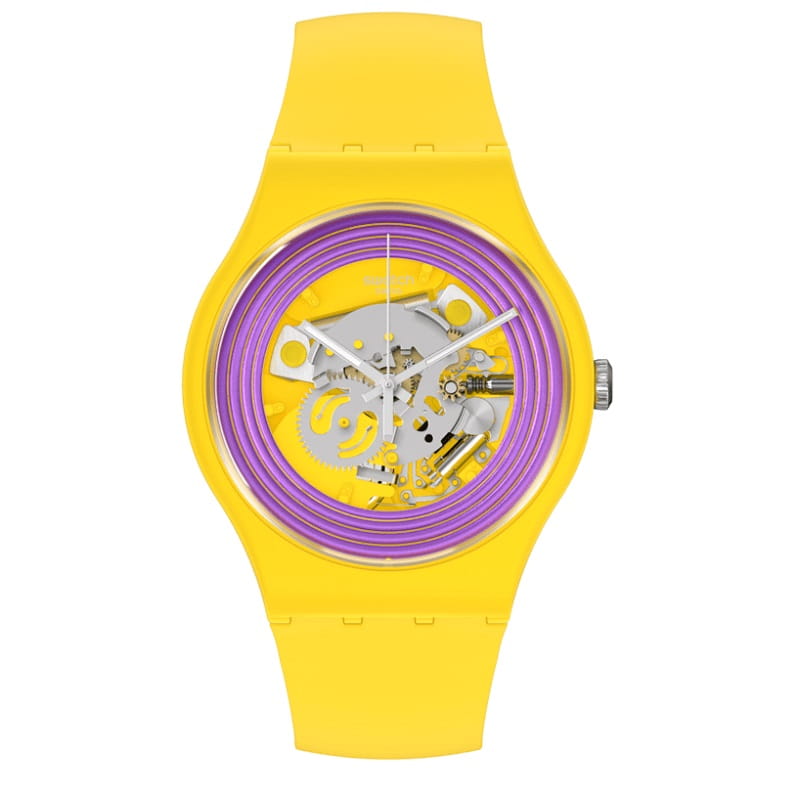 Zegarek Swatch SO29J100 NEW GENT PURPLE RINGS YELLOW