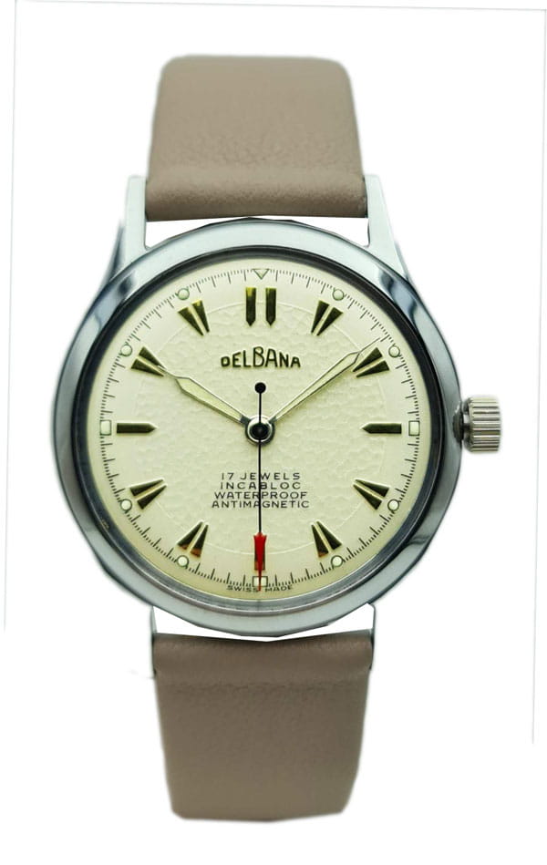 Zegarek DELBANA z lat 50-tych z giloszem