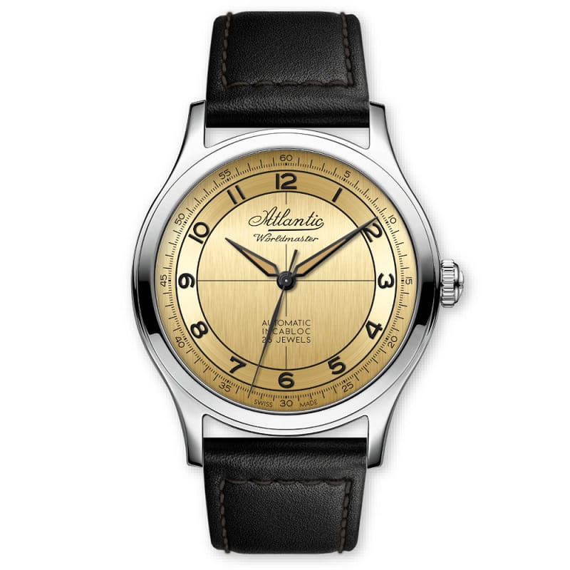 Zegarek Atlantic 53780.41.39BK Worldmaster Incabloc 537804139BK