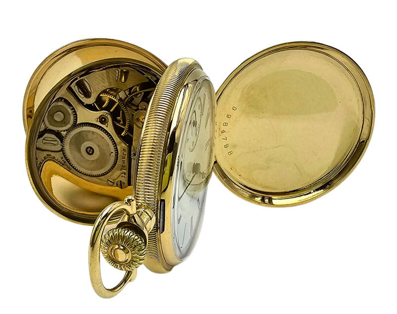 ZŁOTY ELGIN 14K - kieszonkowy zegarek - STAN IDEALNY
