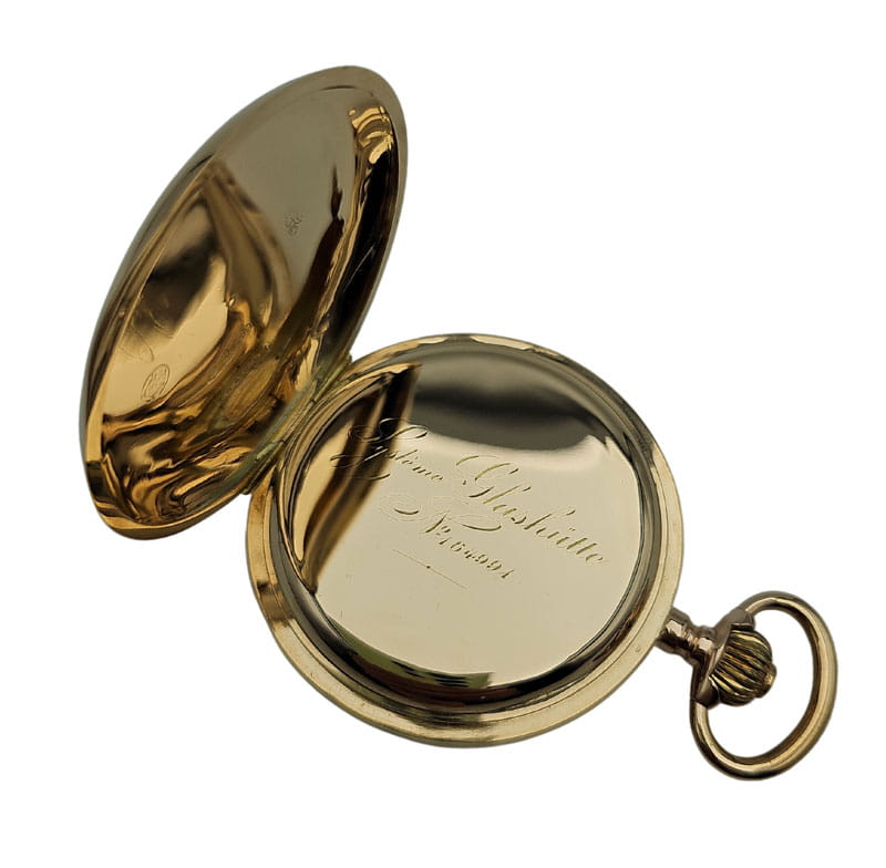 ZŁOTY KIESZONKOWY KRYTY GLASHUTTE SYSTEM 14K LOKATA