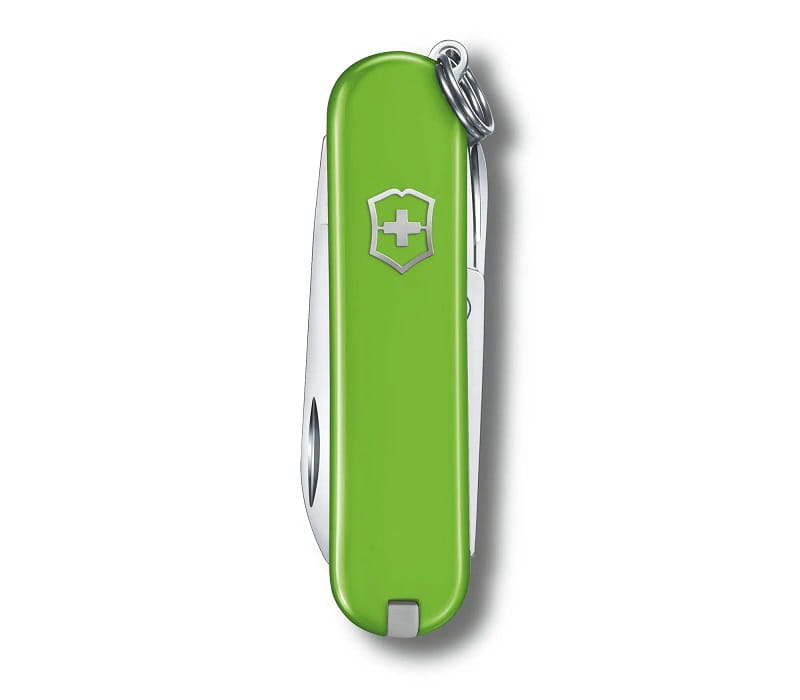 Nóż Victorinox Classic SD 0.6223.43G Mały zielony scyzoryk z nożyczkami i śrubokrętem 0622343G