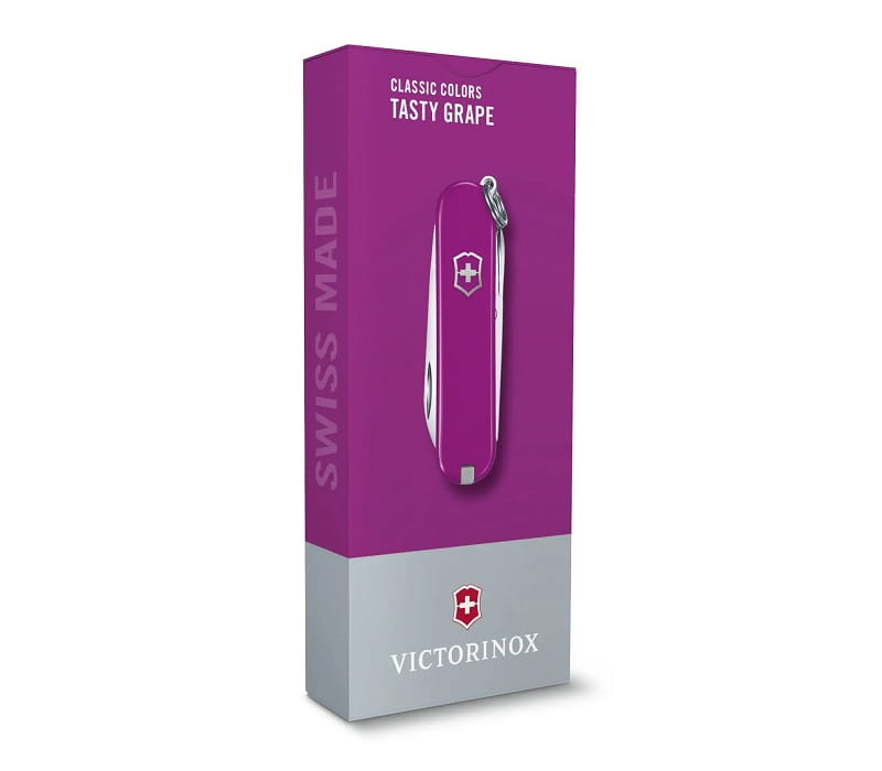 Nóż Victorinox Classic SD 0.6223.52G Mały fioletowy scyzoryk z nożyczkami i śrubokrętem 0622352G