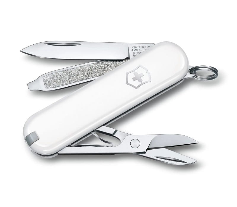 Nóż Victorinox Classic SD 0.6223.7G Mały biały scyzoryk z nożyczkami i śrubokrętem 062237G