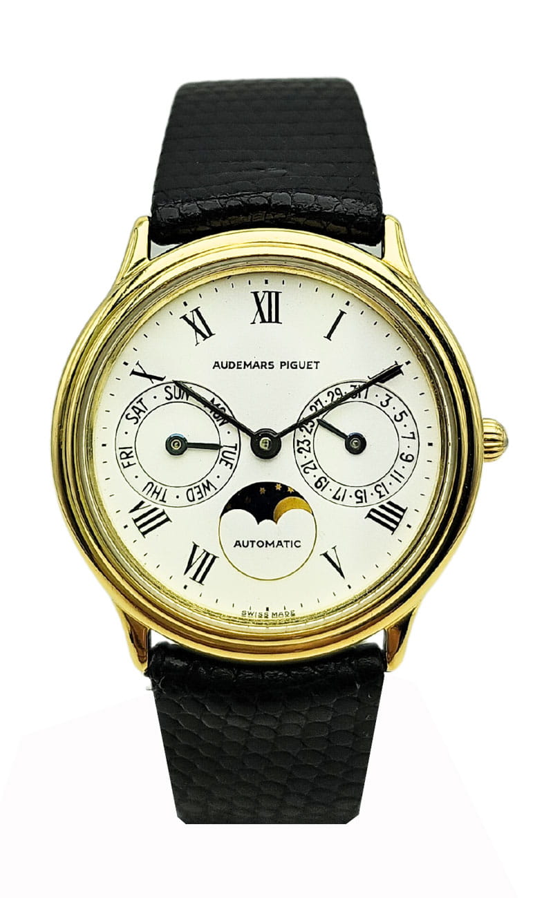 Męski ZŁOTY AUDEMAR PIGUET Multicalendar z lat 80tych AUTOMATIC! Stan PERFEKCYJNY złoty 18k
