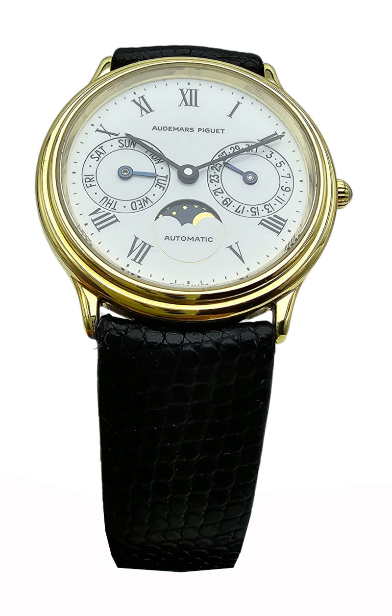 Męski ZŁOTY AUDEMAR PIGUET Multicalendar z lat 80tych AUTOMATIC! Stan PERFEKCYJNY złoty 18k