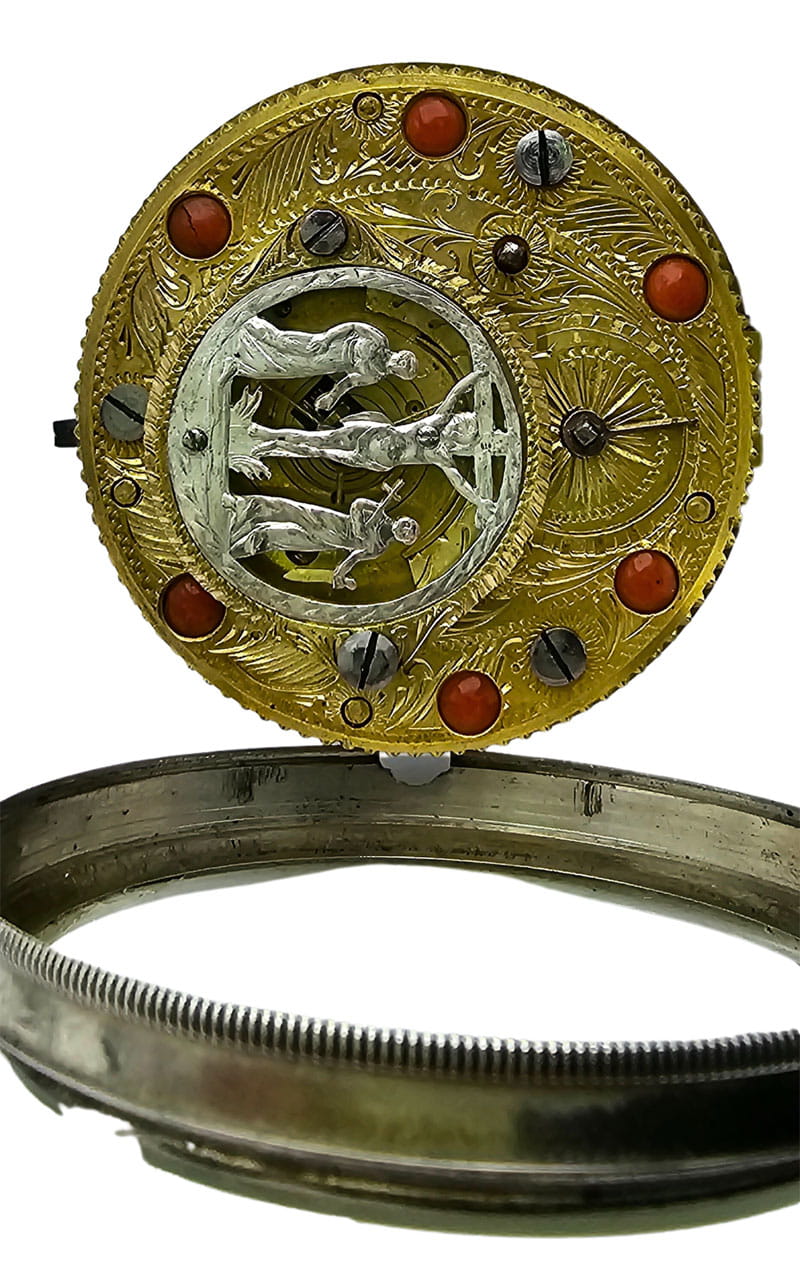 UNIKATOWY SREBRNY używany - Kieszonkowy XVIII W,  Watykański Szpindlak