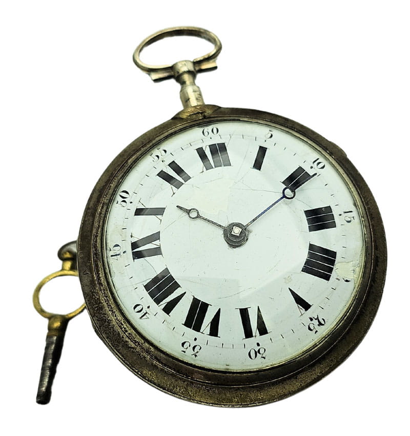 UNIKATOWY SREBRNY używany - Kieszonkowy XVIII W,  Watykański Szpindlak