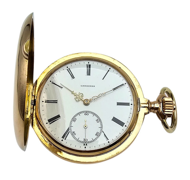 Używany Złoty kieszonkowy LONGINES z 1902 roku! IDEAŁ + ZŁOTA DEWIZKA