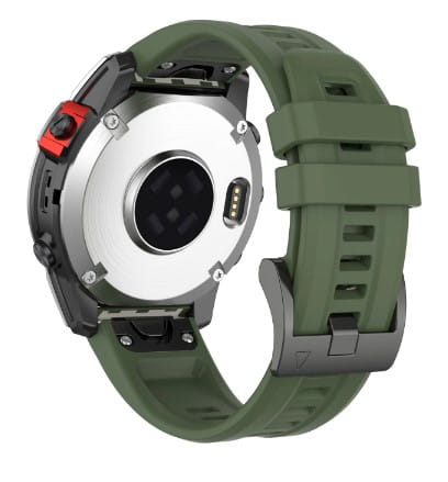 Zielony pasek silikonowy (zamiennik) do zegarka GARMIN 26 mm