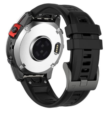 Czarny pasek silikonowy (zamiennik) do zegarka GARMIN 20 mm