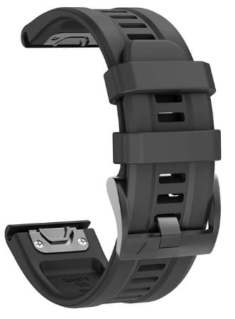 Czarny pasek silikonowy (zamiennik) do zegarka GARMIN 20 mm